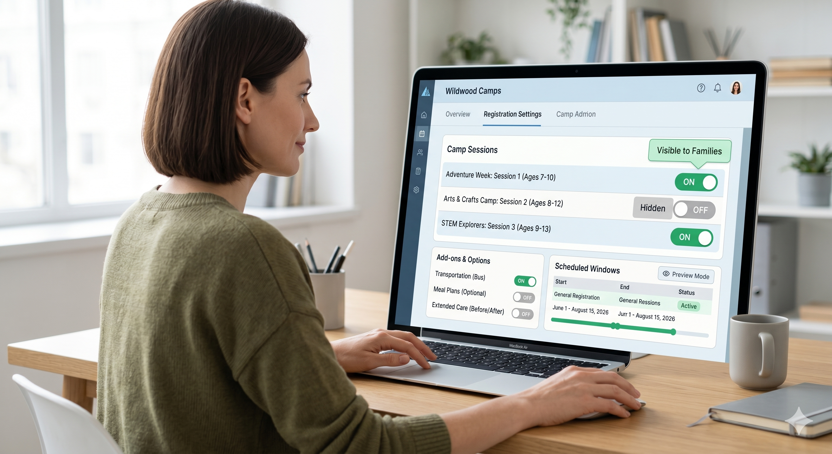 Online Registration Toggles