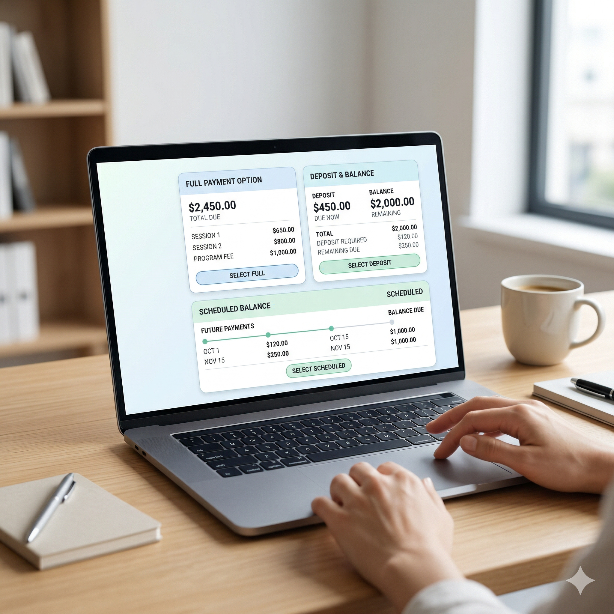 Flexible pricing and deposit options
